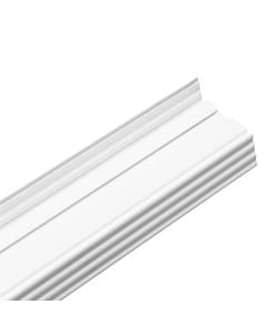 Rail double with tend, aluminum, white, 3.5 m