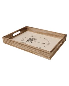 Serving tray, paulownia (wood), brown, 26x36x4.7 cm