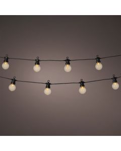 Festive lighting string, 20L, 9.5 m, D4.5 cm, 50 cm, static, distance, black cable, classic warm color, 3 m extension cord for connection to the network, IP44