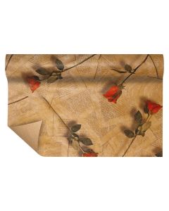 Leter paketimi per tufa lulesh, Leter, 75 cm x 9 m, motive romantike