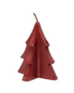 Decorative candle with Christmas motifs, tree, 9.5x11.5 cm