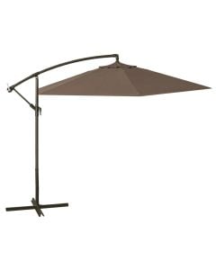 Side awning, metal/polyester, anthracite, Dia.3 mt, suitable for base 48x48 cm