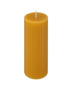 Decorative candle, paraffin, mustard color, D. 5xH. 14 cm