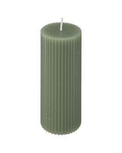 Decorative candle, paraffin, green color, D. 5xH. 14 cm