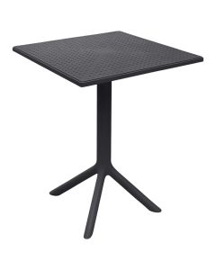 Tavoline plastike, Flora, ngjyre anthracit, 60x60xH76 cm
