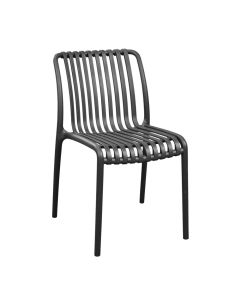 Outdoor armchair, PP, anthracite, 42x58xH79 cm