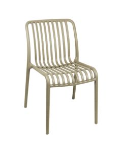Outdoor armchair, PP, cappuccino, 42x58xH79 cm