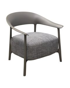 Outdoor lounge chair, Gaia, dark gray color, 71.5x70xH72 cm