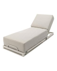 Shezlong alumini, Lux, 203x73x30 cm, shilte 25 cm