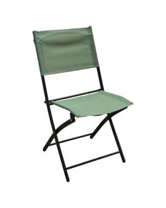 Folding chair, Metal structure + textilene, Grey structure, white textilene, 52x46xH85 cm