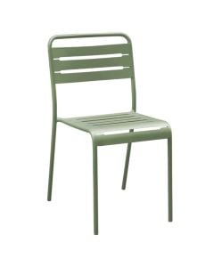 Outdoor metal chair, green color, 46x62xH84 cm