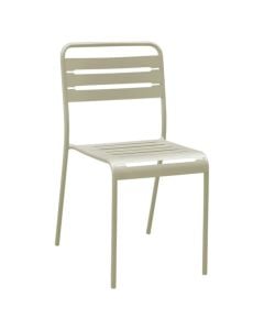 Outdoor metal chair, cream color, 46x62xH84 cm