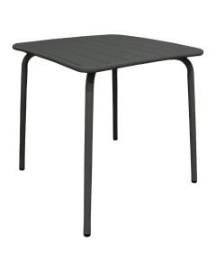 Tavoline metalike per ambient te jashtem, ngjyre anthracit, 70x70xH74 cm