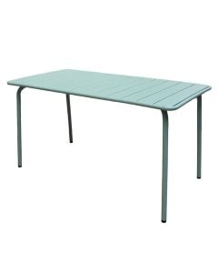 Tavoline metalike per ambient te jashtem, ngjyre jeshile, 70x140xH74 cm