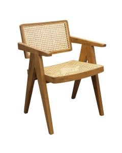 Karrige me krahe per ambient te jshtem, dru tropikal teak, 56x59xH79 cm