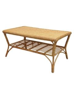 Rattan table for outdoor environment, 160xD90xH76 cm