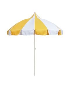 Beach/ambient umbrella, metal structure, yellow with white color, D1.9 m