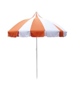 Beach/ambient umbrella, metal structure, terra with white color, D1.9 m