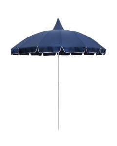 Beach/outdoor sunshade, metal structure, blue color with white contours, D2.4 m