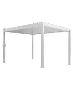 Gazebo, strukture Alumini, mbulese metalike, LED light, ngjyre bezhe, krik te inkorporuar, 3x4 m x H2.3 m