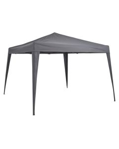 Gazebo e palosshme, strukture metalike+poliester, ngjyre anthracit, 3.0x3.0 m, H2.5 m