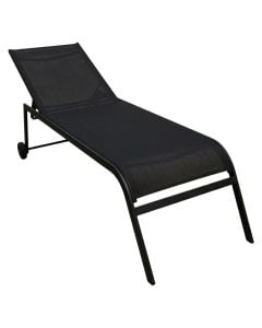 Shezlong alumini, ngjyre anthracit, 200x68xH45 cm