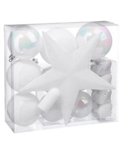 Decorative sphere (pk18), glass, white color, various sizes