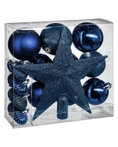 Decorative sphere (pk18), glass, blue color, various sizes