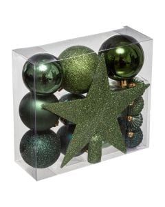 Decorative sphere (pk18), glass, green color, various sizes