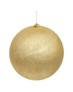 Sfere dekoruese ªglitter effectª, plastike, ngjyre gold me gliter, 25 cm