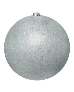 Sfere dekoruese ªglitter effectª, plastike, ngjyre silver me gliter, 25 cm