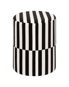 Pouf dekoruese me motive Christmas, strukture MDF, sfungjer PU, D. 31 x H. 38 cm