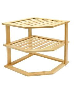 Kitchen organizer, bamboo, natural, 25.4x25.4xH23 cm