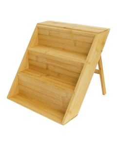 Bamboo organizer with 3 planes, bamboo, natural, 29.5x30 cm