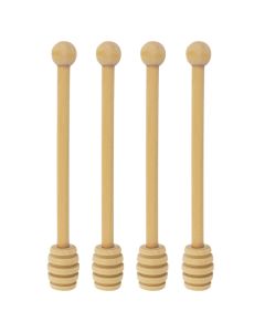 Honey spoon/stick (4 pieces), bamboo, natural, 16.5 cm