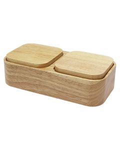 Spice container, wood, natural, 20x10x6 cm
