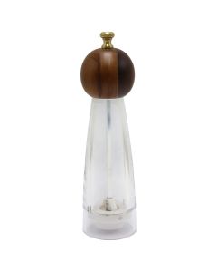 Salt/pepper mill, bamboo, glass/bamboo, transparent/natural, Dia. 6 x H 20 cm