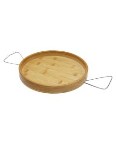 Serving tray, bamboo, natural, Dia. 25 cm