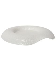 Serving plate, ceramic, white, Dia. 23 cm