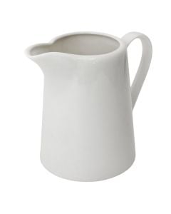 Milk holder/serve, ceramic, white, Dia. 8 x H 10 cm