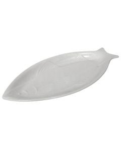 Fish plate, ceramic, white, 35.5 cm
