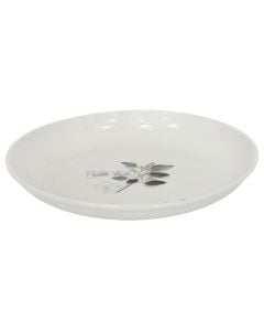 Serving plate, ceramic, ceramic, white with a floral design, Dia. 25.5 cm