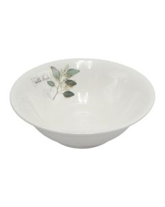 Tas, qeramikë, e bardhë, me dizenjo lulesh, Dia. 18 cm