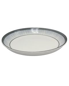 Serving plate, ceramic, ceramic, white/blue, Dia. 25.5 cm