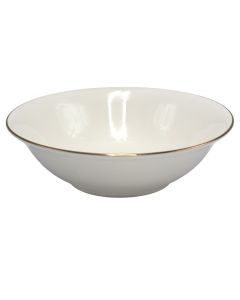 Bowl, ceramic, white with a gold outline, Dia. 20 cm