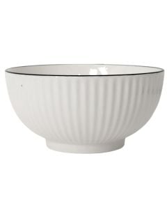 Tas, qeramikë, e bardhë me konturnë blu, Dia. 15 cm