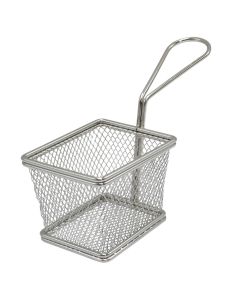 Serving colander, stainless steel, silver color, 10x8x7.5 cm