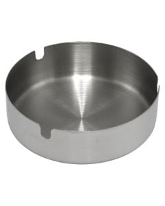 Ashtray, stainless steel, silver color, Dia. 10 cm