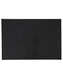 Bar mat, silicone, black, 45×30 cm