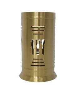 Spoon/fork holders, metalic, gold, Dia. 8.8 x 16.5 cm